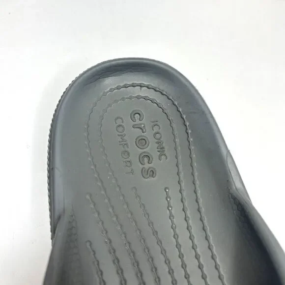 Crocs Gray Flip Flop Sandals Comfy Durable Unisex - Picture 5 of 10